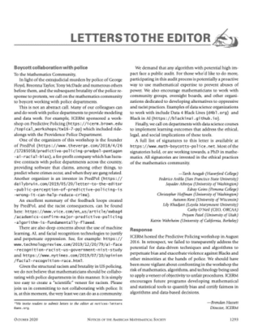 letters to the editor